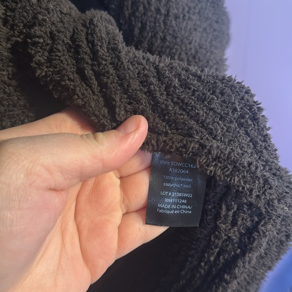 Barefoot Dreams Brown CozyChic Chevron Ribbed Cardi, Long Fine Knit Cardigans XS - Picture 7 of 7